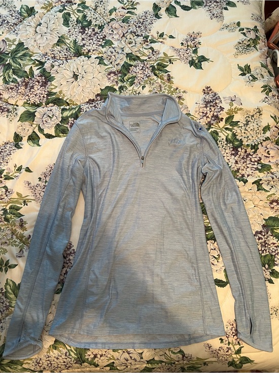 The North Face Jackets & Blazers - The North Face Women’s Blue Heathered 1/4 Zip Mock Neck Stretch Top SM